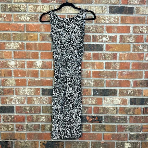 Norma Kamali Ruched Printed Bodycon Dress XS - Picture 5 of 6